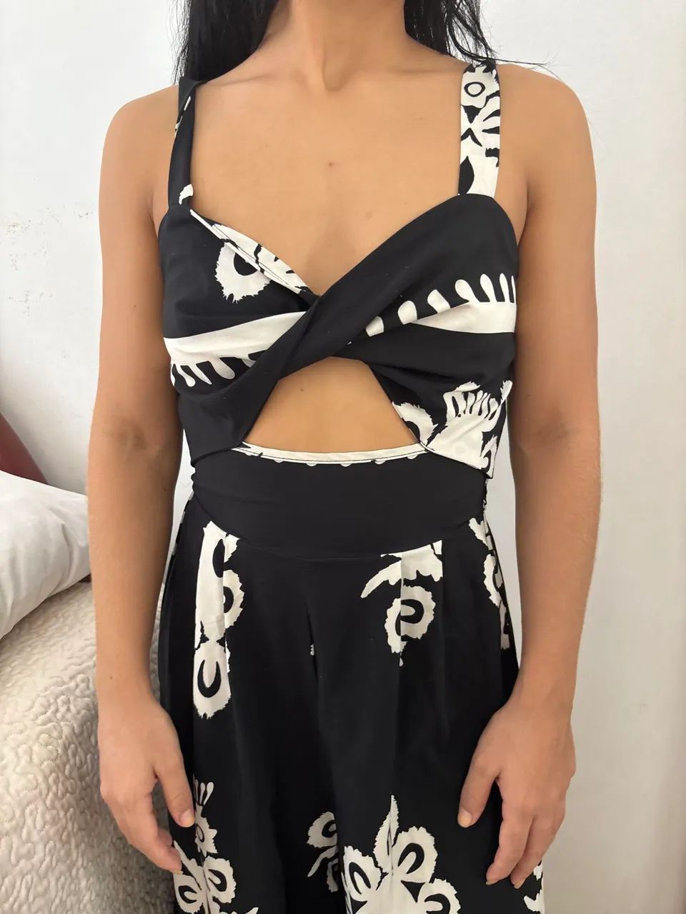 Macacao longo estampa preto e branco - Foto 4