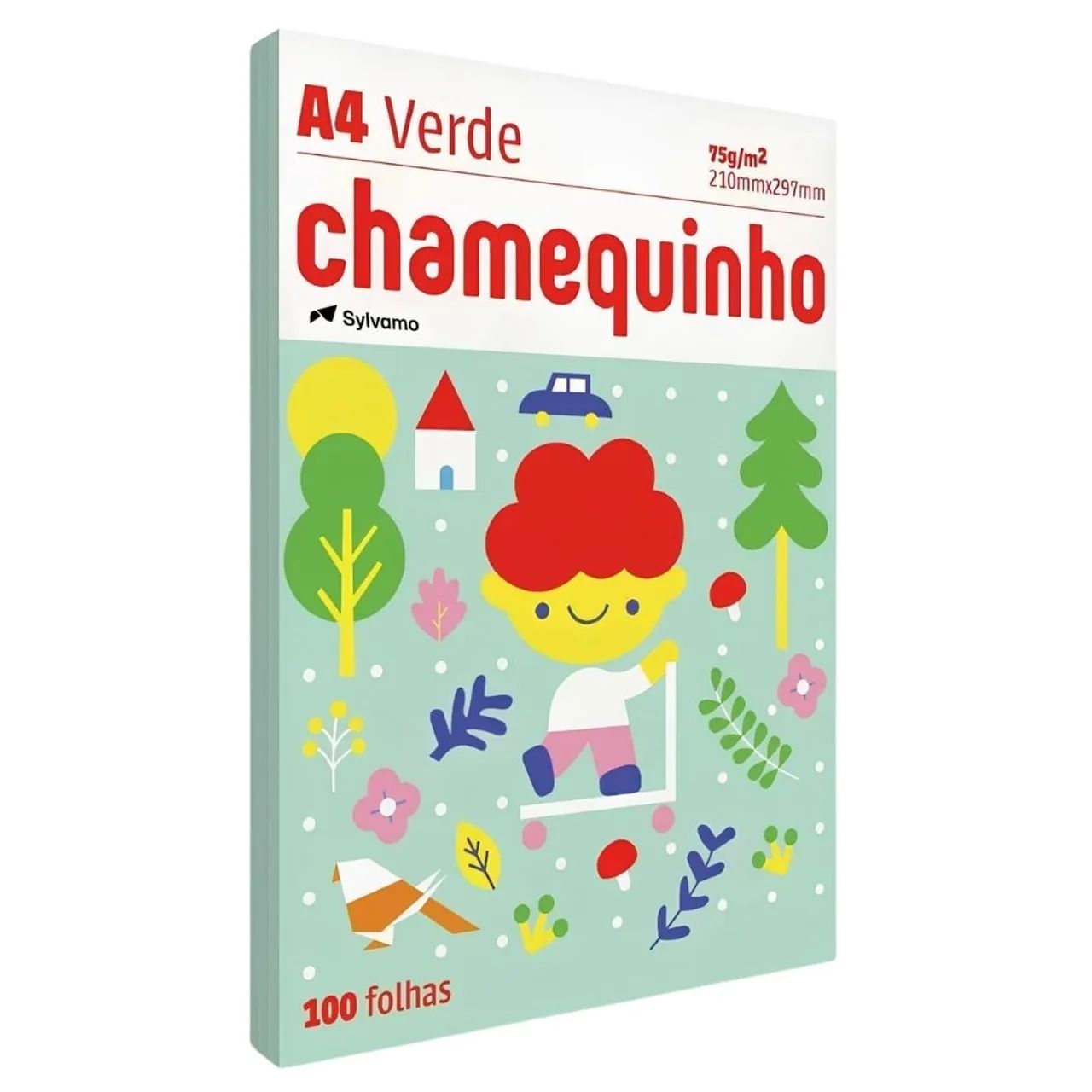 Papel sulfite colorido kit com 3 unidades (verde, amarelo e azul) - Foto 3