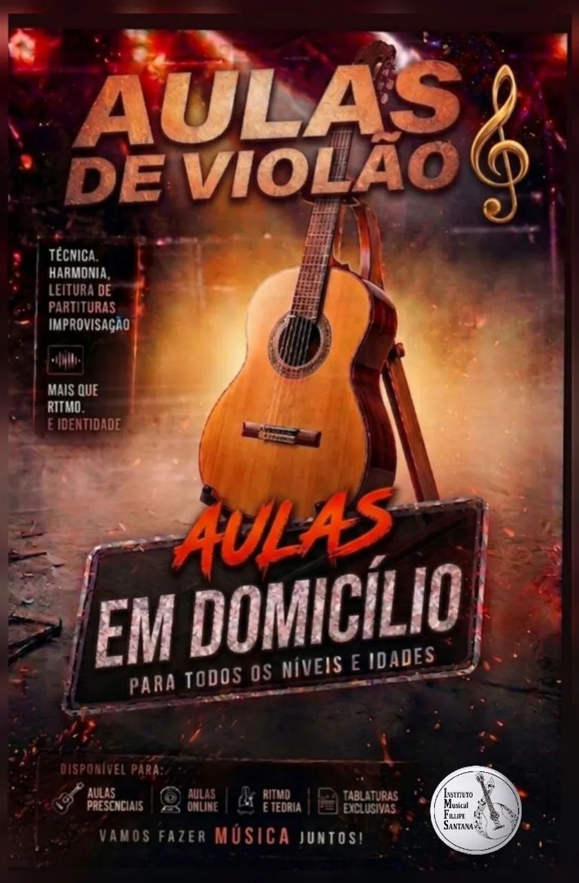 Aulas de violão em domicílio 