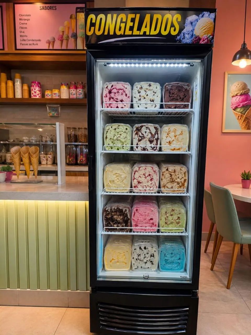 Freezer Usado para Sorvetes - Vertical 