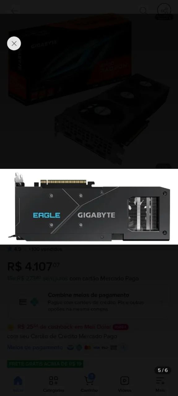 Placa de video RX6600 8GB - Foto 2