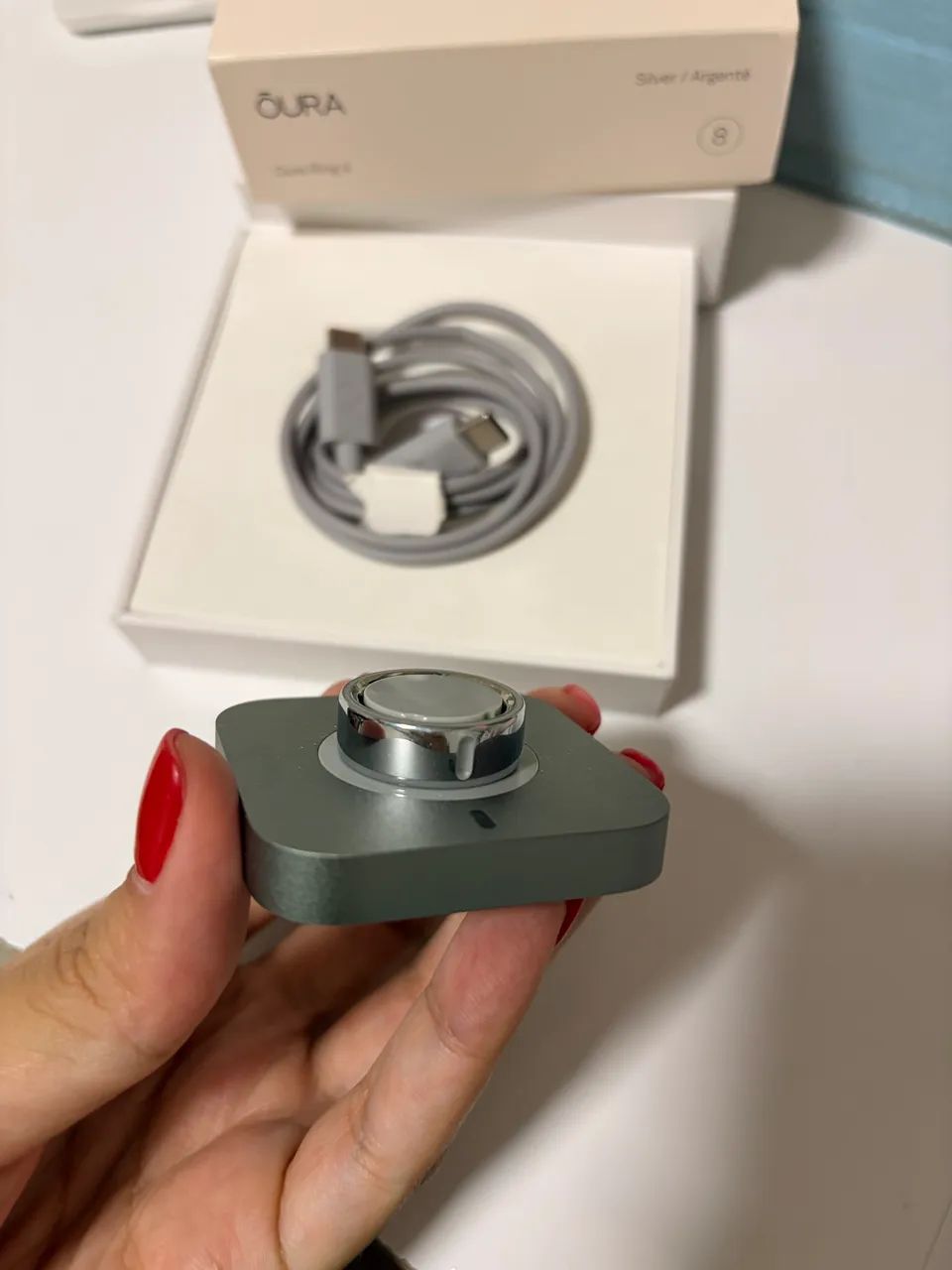 Oura ring 4 prata tamanho 8 