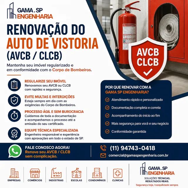 SEU AVCB OU CLCB ESTÁ VENCIDO