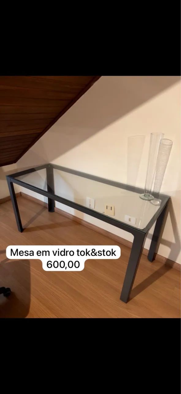 Mesa Vidro TokStok 150x60 - Foto 2