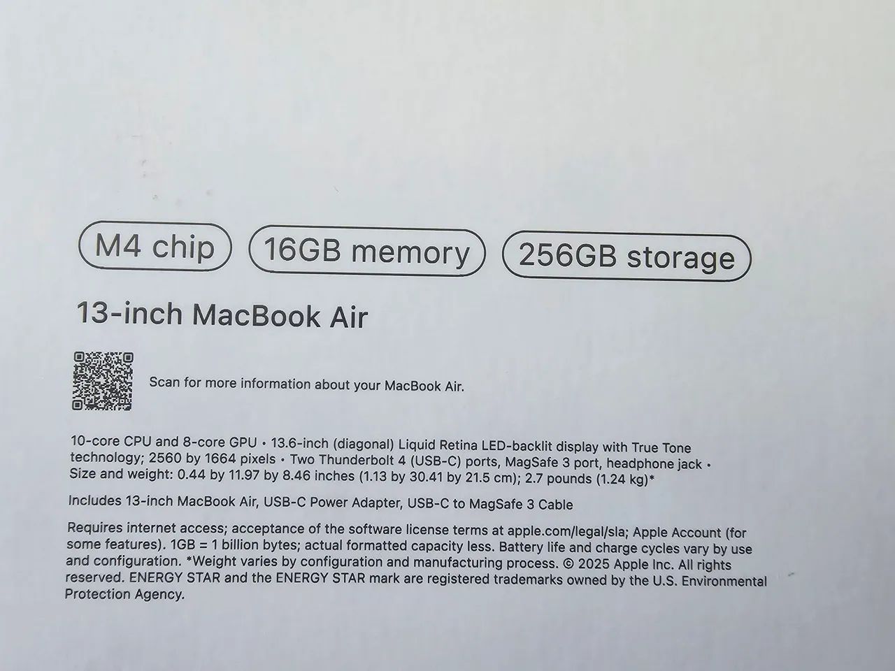 MacBook Air M4 256gb