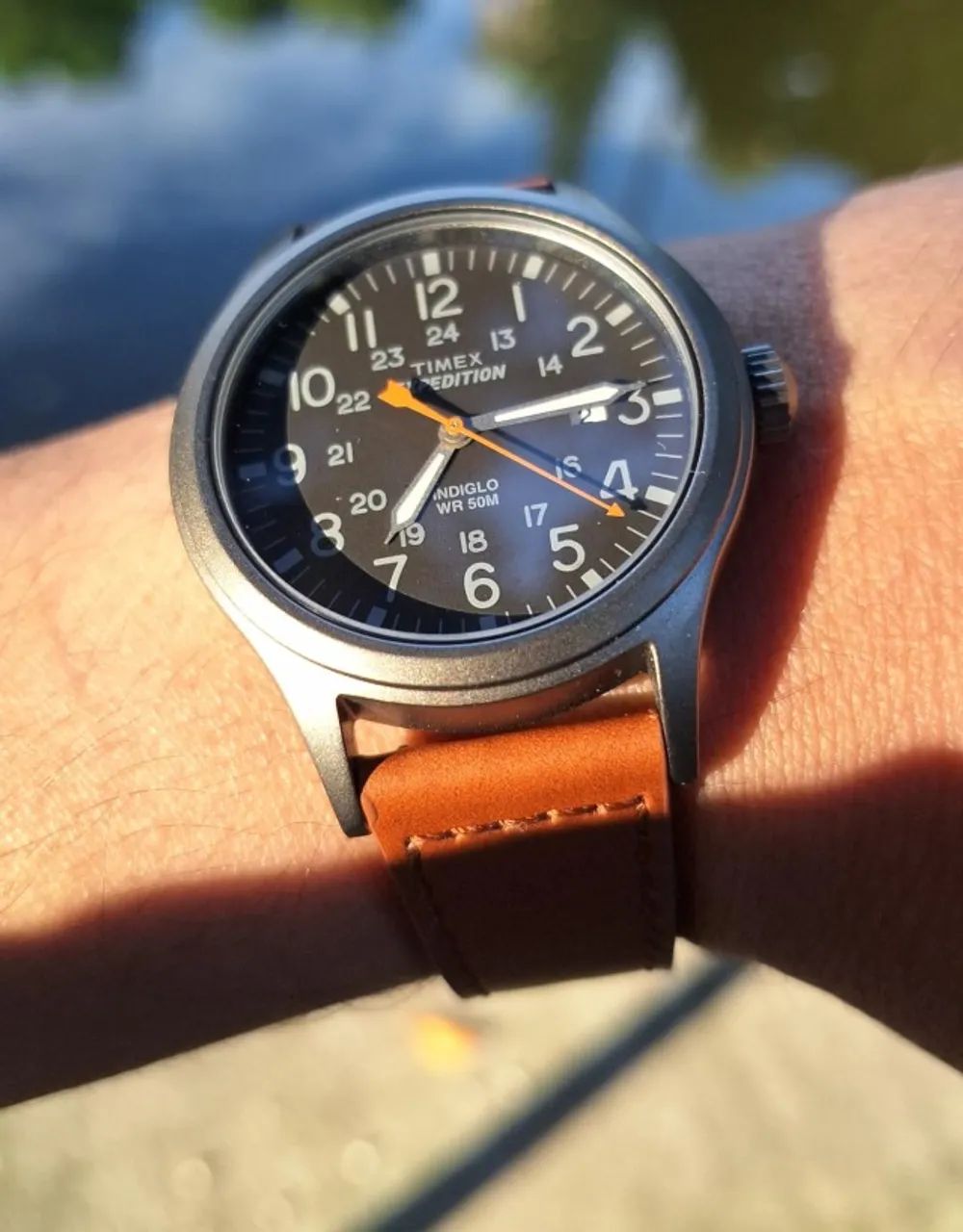 Relógio Timex Expedition Scout de 40 mm Couro - Foto 3