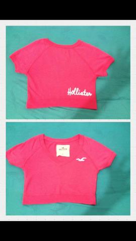 Cropped rosa da hollister - ORIGINAL