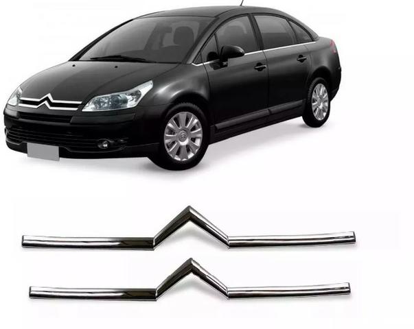 Jogo Friso Cromado Capo + Parachoque Citroen C4 2004 a 2011