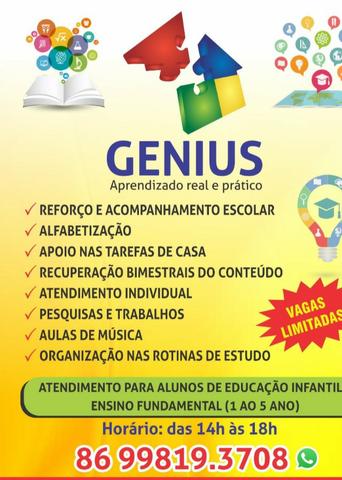 Acompanhamento Escolar Genius!!