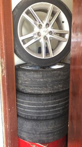 Ródão 17 para I30 5 furos com pneus - Foto 3