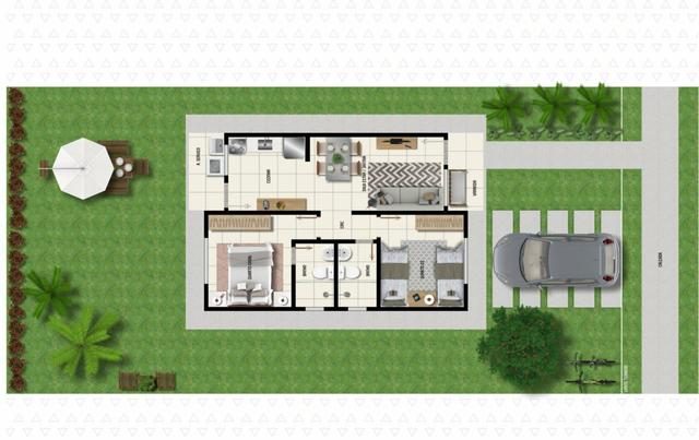 Casa com terreno de 200m² , entrada Apartir de 1000 reais - Foto 3