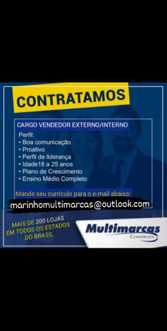 VAGA PARA CONSULTOR DE VENDAS