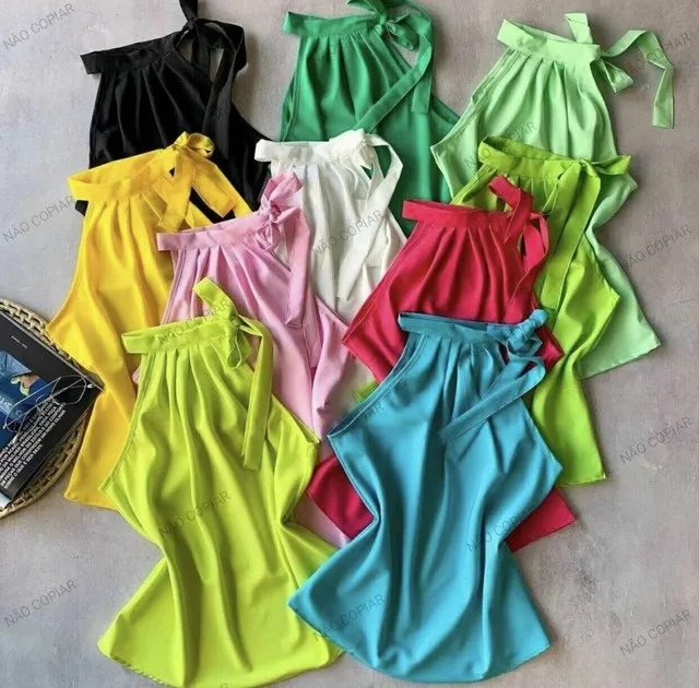 Vendo Blusa Feminina Elegante Gola alta Delicada Amarela Super barata!