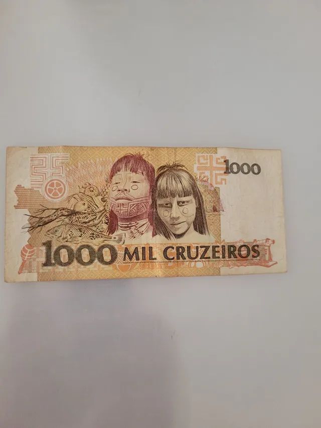Nota antiga de 1000 Cruzeiros - 1990 - Foto 2