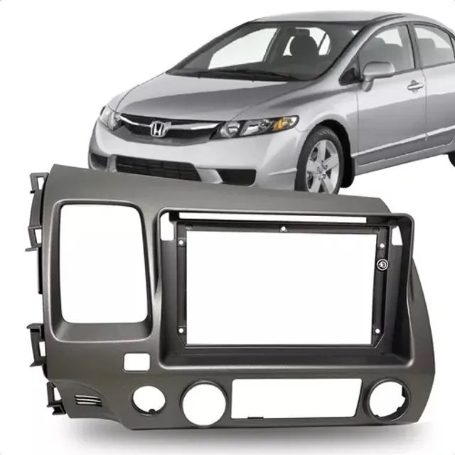 Moldura 2 din 10 Polegadas New Civic 2007 2008 2009 2010 2011