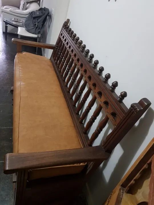 SOFAR BAÚ DE MADEIRA (ANTIGUIDADE) - Foto 3