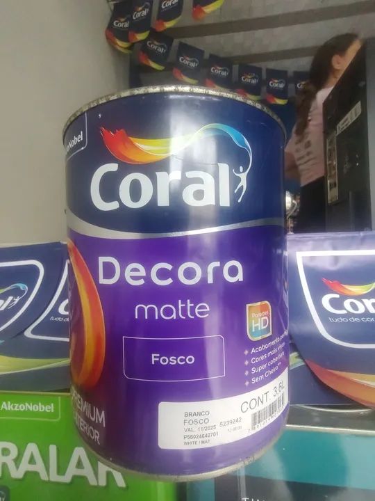 Tinta Coral Decora Matte Fosco 3,6L - Foto 2