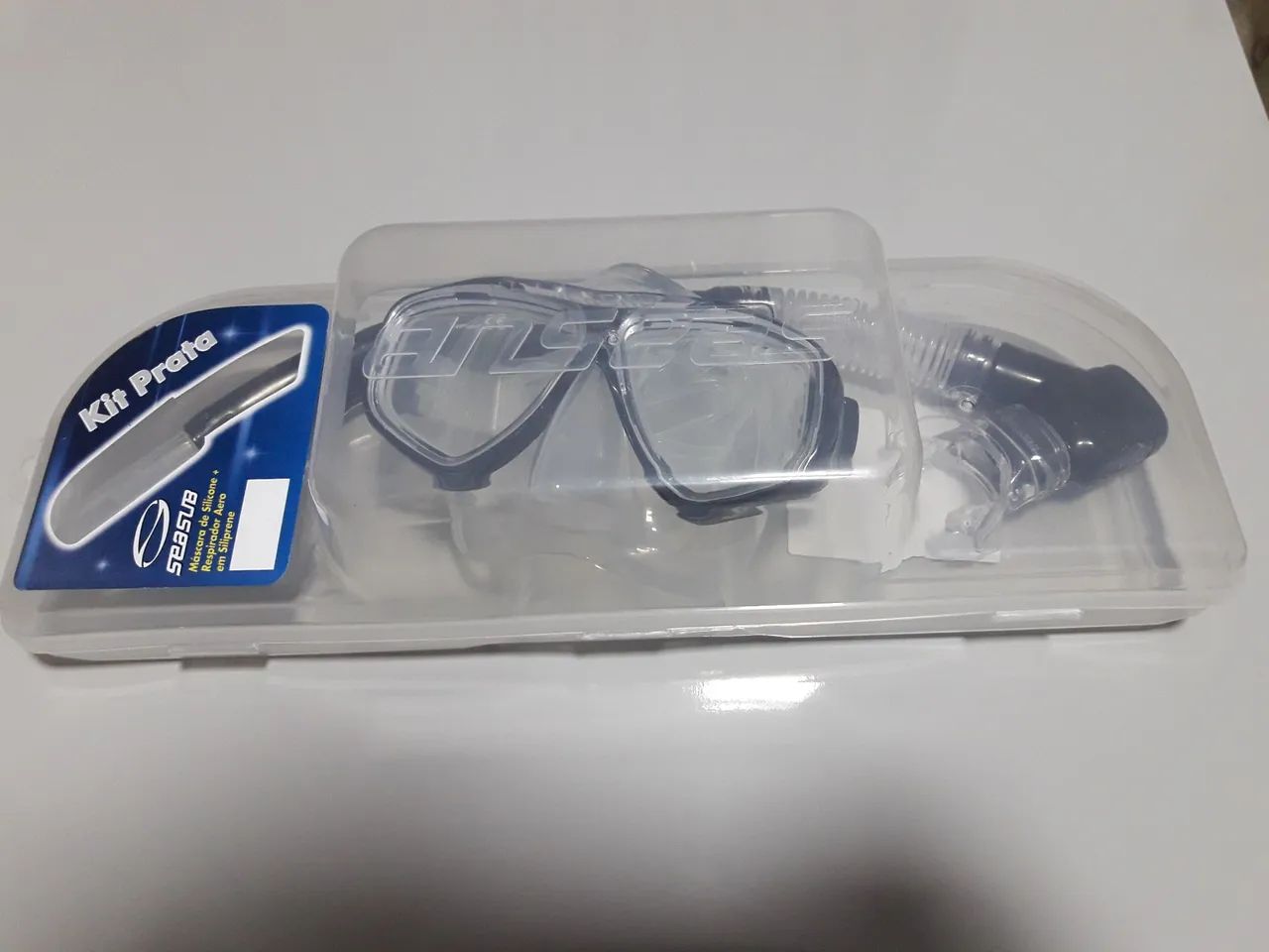 Kit Máscara de Mergulho + Snorkel + Nadadeiras Sea Sub 35-37 - Foto 3