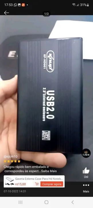 CASE PRA HD EXTERNO 2.0 - Foto 2