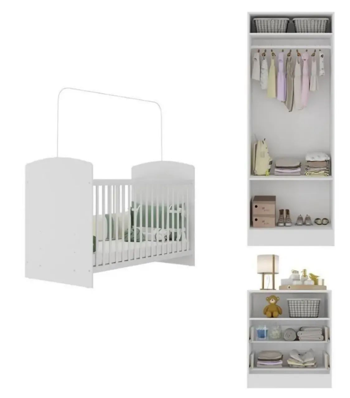 Quarto Infantil Completo Doçura Multimóveis Branco  - Foto 2