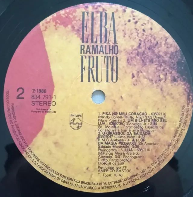 LP-Disco Vinil-Elba Ramalho - Fruto - Ano1988 - Com encarte - Foto 5