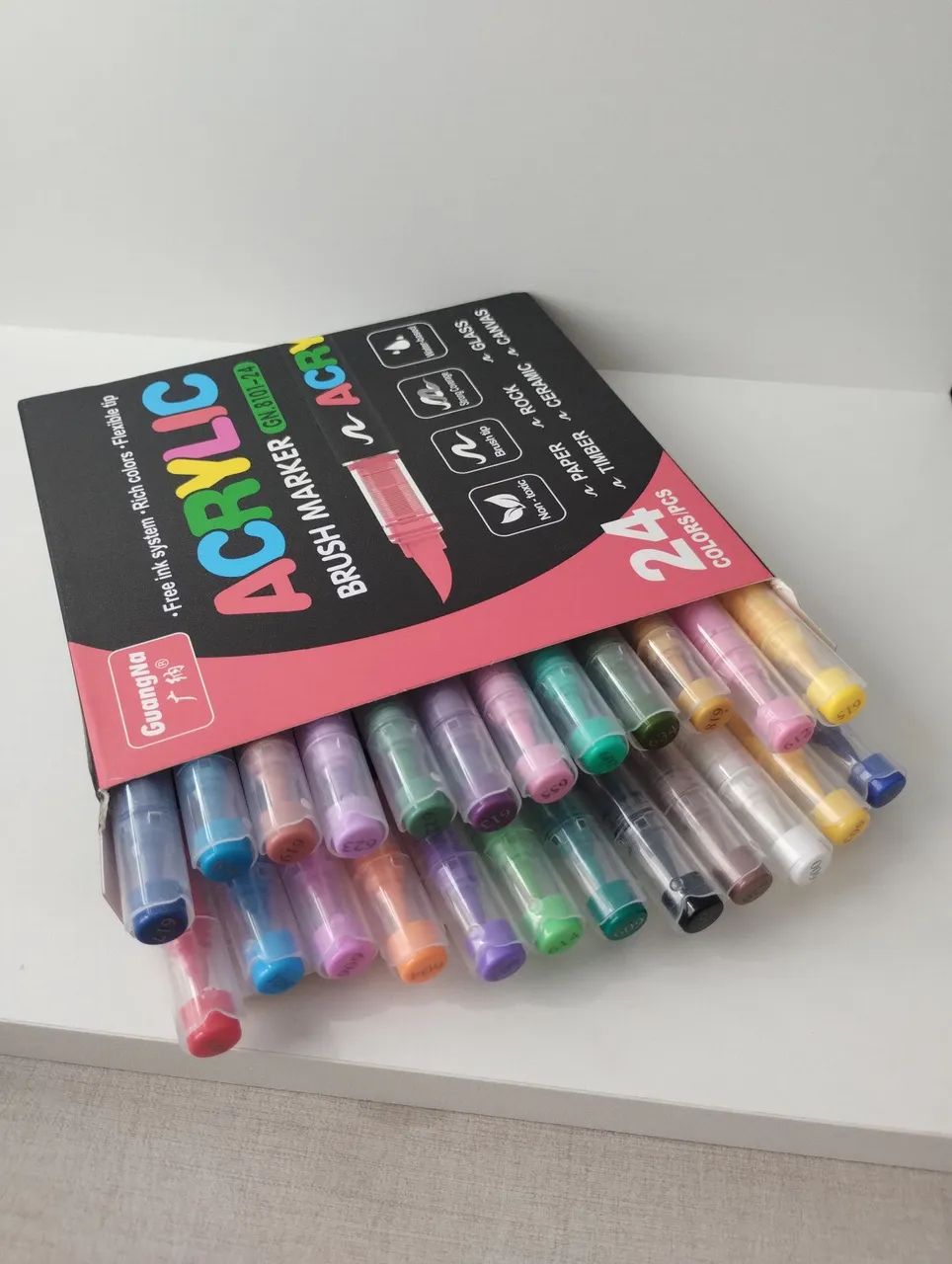 Marcador Acrílico Acrylic Brush 24 cores  - Foto 3