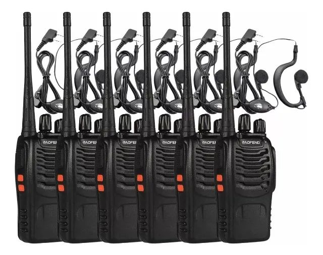 Kit 6 Radios Comunicador Baofeng 777s Profissional Ht Uhf