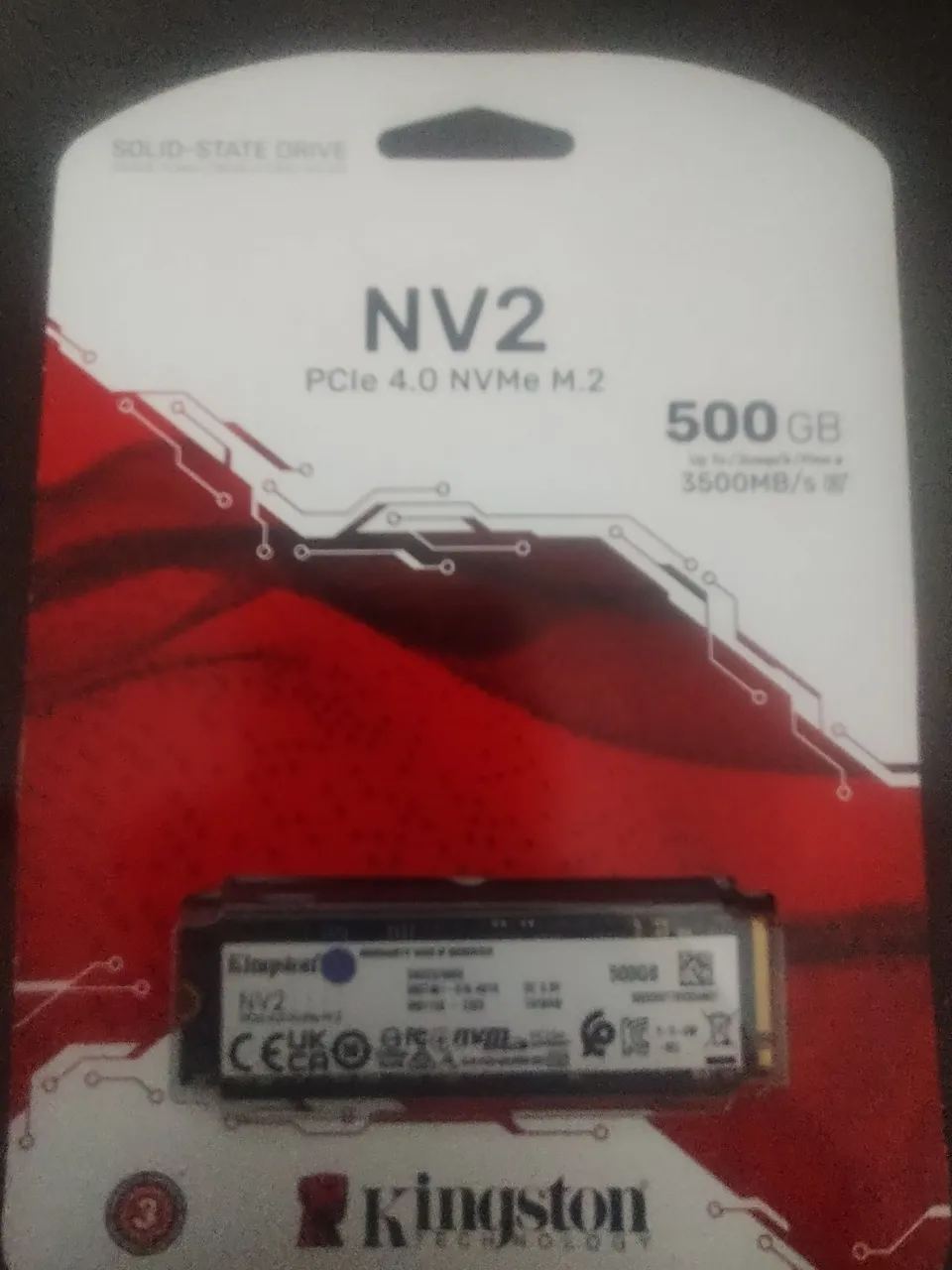 SSD Kingston NV2 500GB PCIe 4.0 NVMe M.2