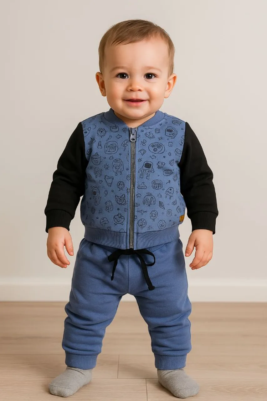 Conjunto Moletom Masculino Infantil Tamanho 1 ano