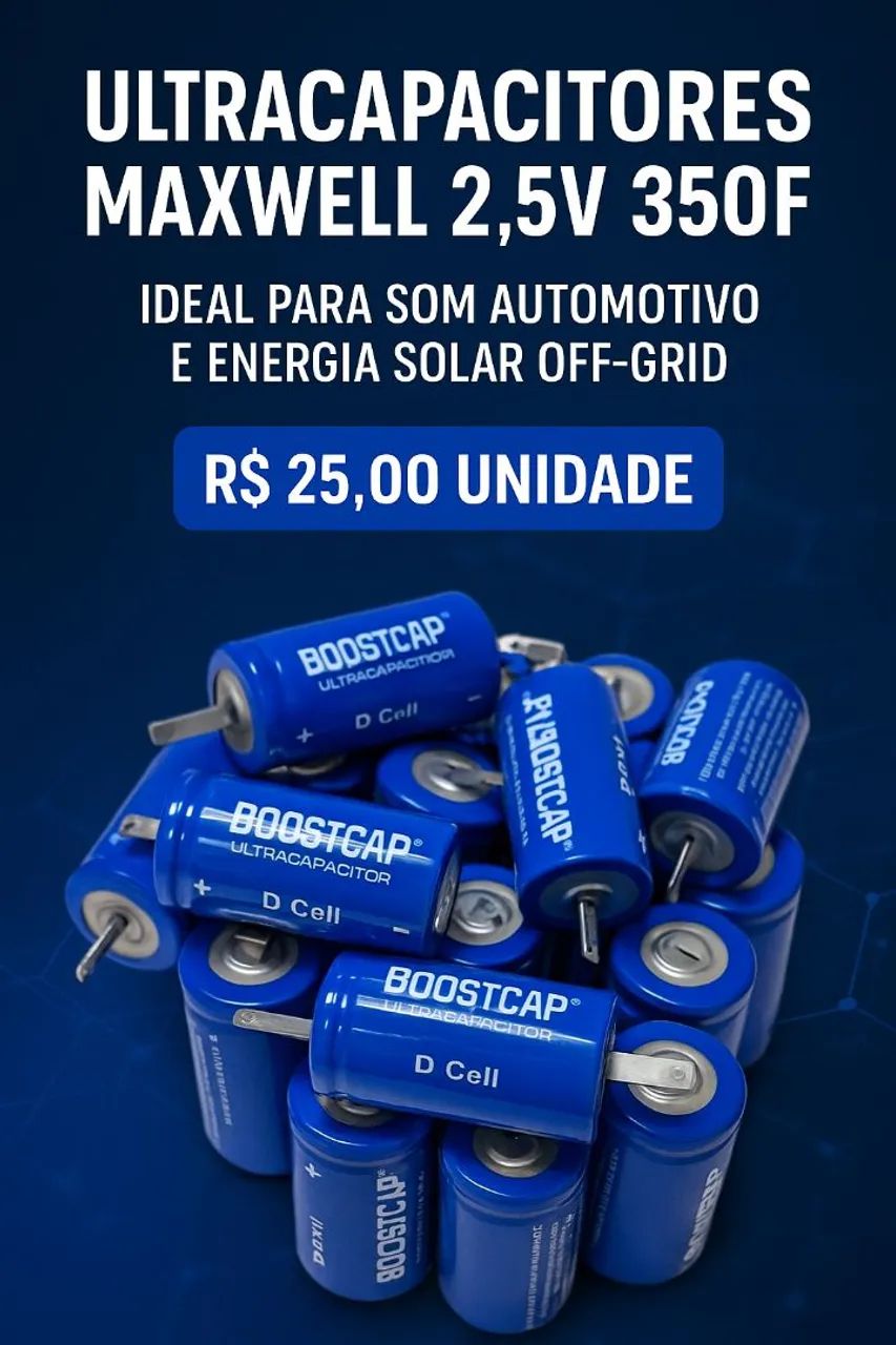 Ultracapacitores Maxwell 2,5V 350F - Boostcap