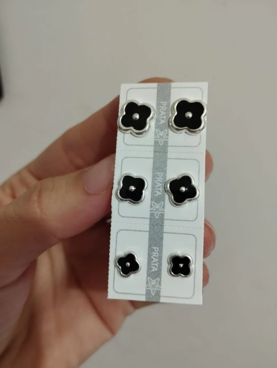 Trio de brincos em prata