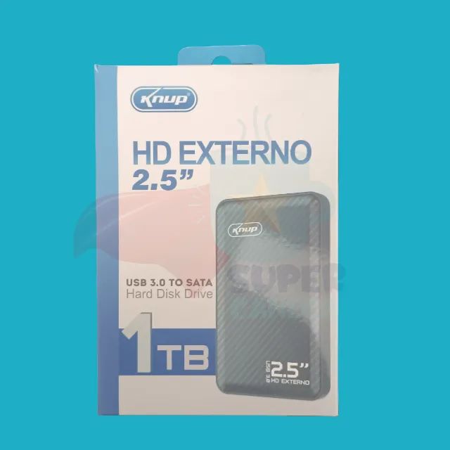HD Externo 1TB Knup USB 3.0 Lacrado Preto - Foto 4