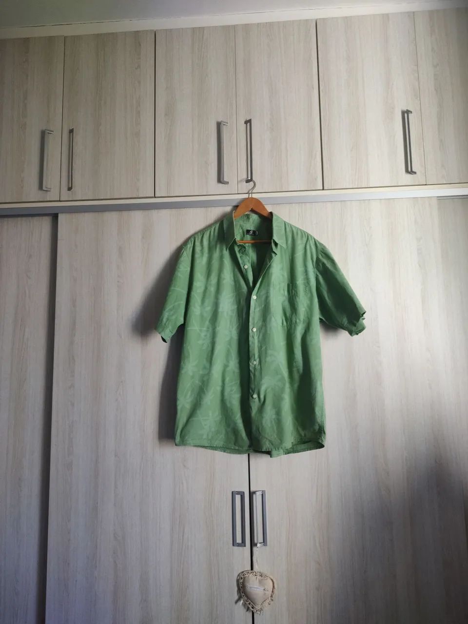 Camisa Masculina Verde estampada Número 6