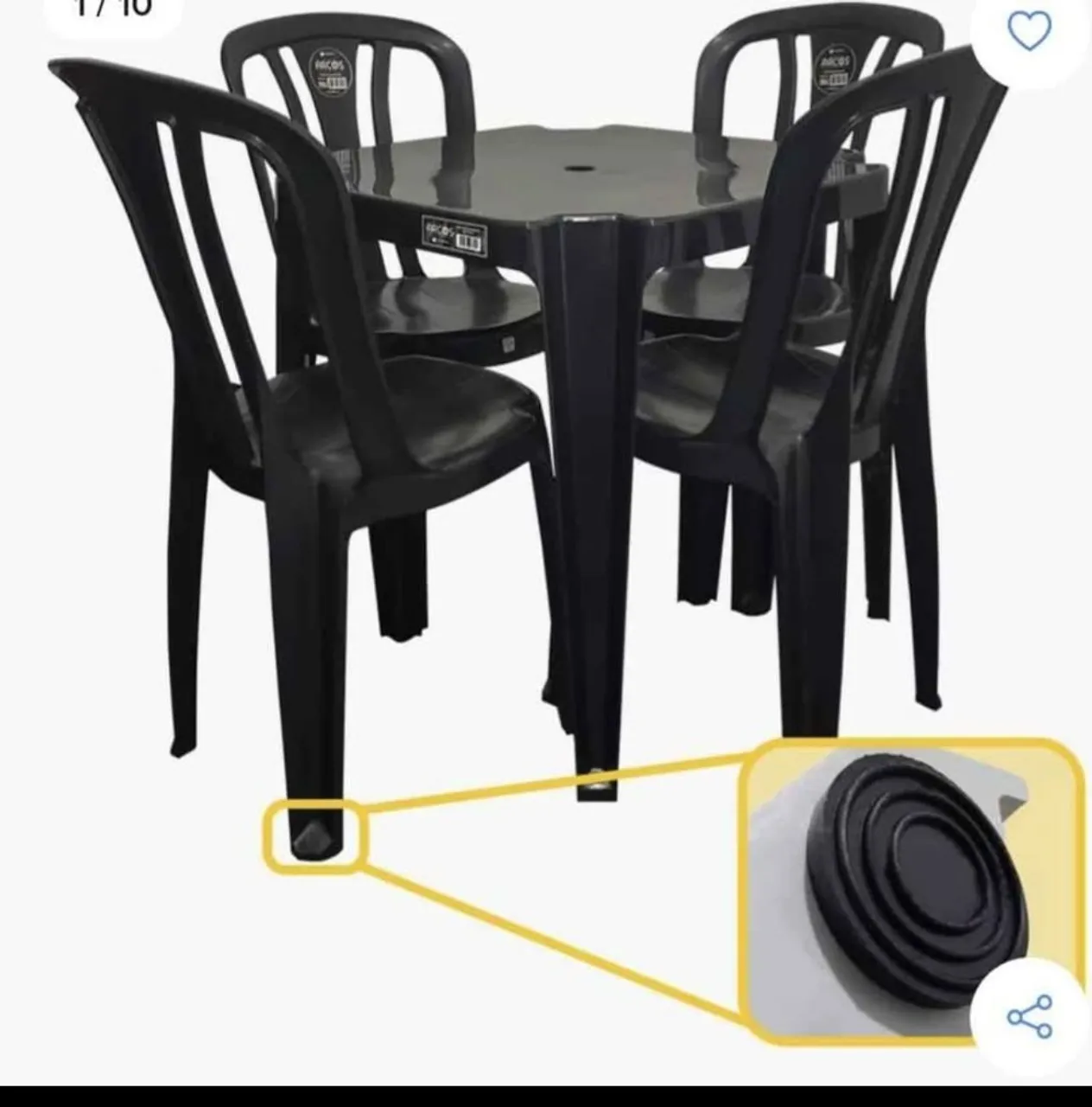 Kit com 3 mesas e 12 cadeiras reforçadas