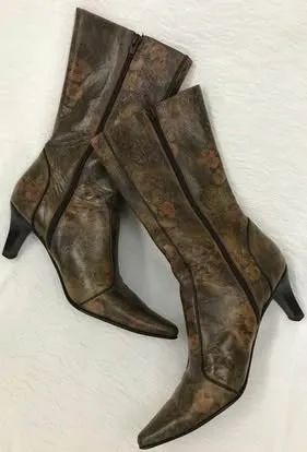 Conjunto De Botas de Couro Legítimo Marrom Com Detalhes + Bolsa Mesmo Padrão  - Foto 5