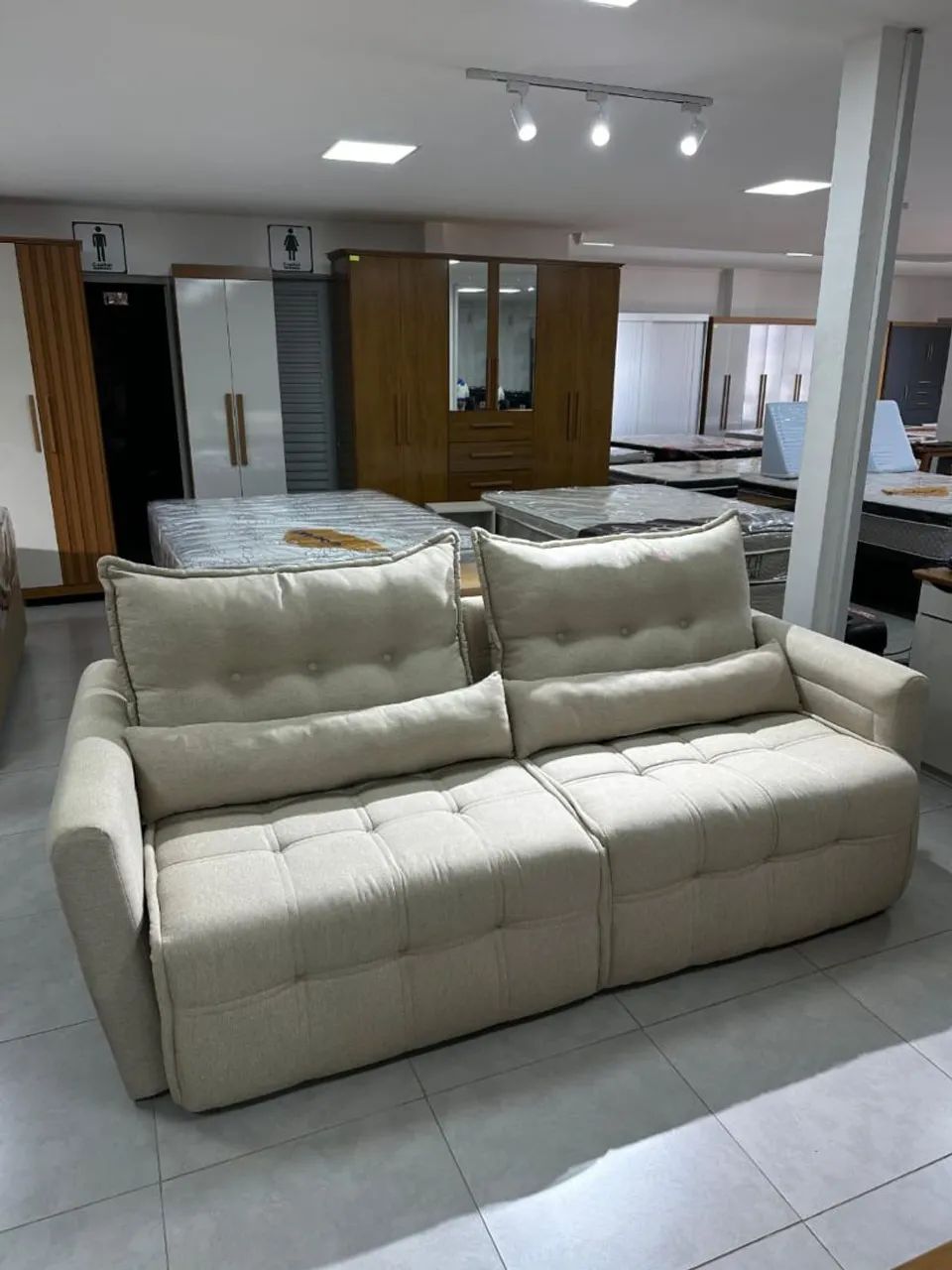 Two-Seater Beige Comfortable Sofa64994027950082120