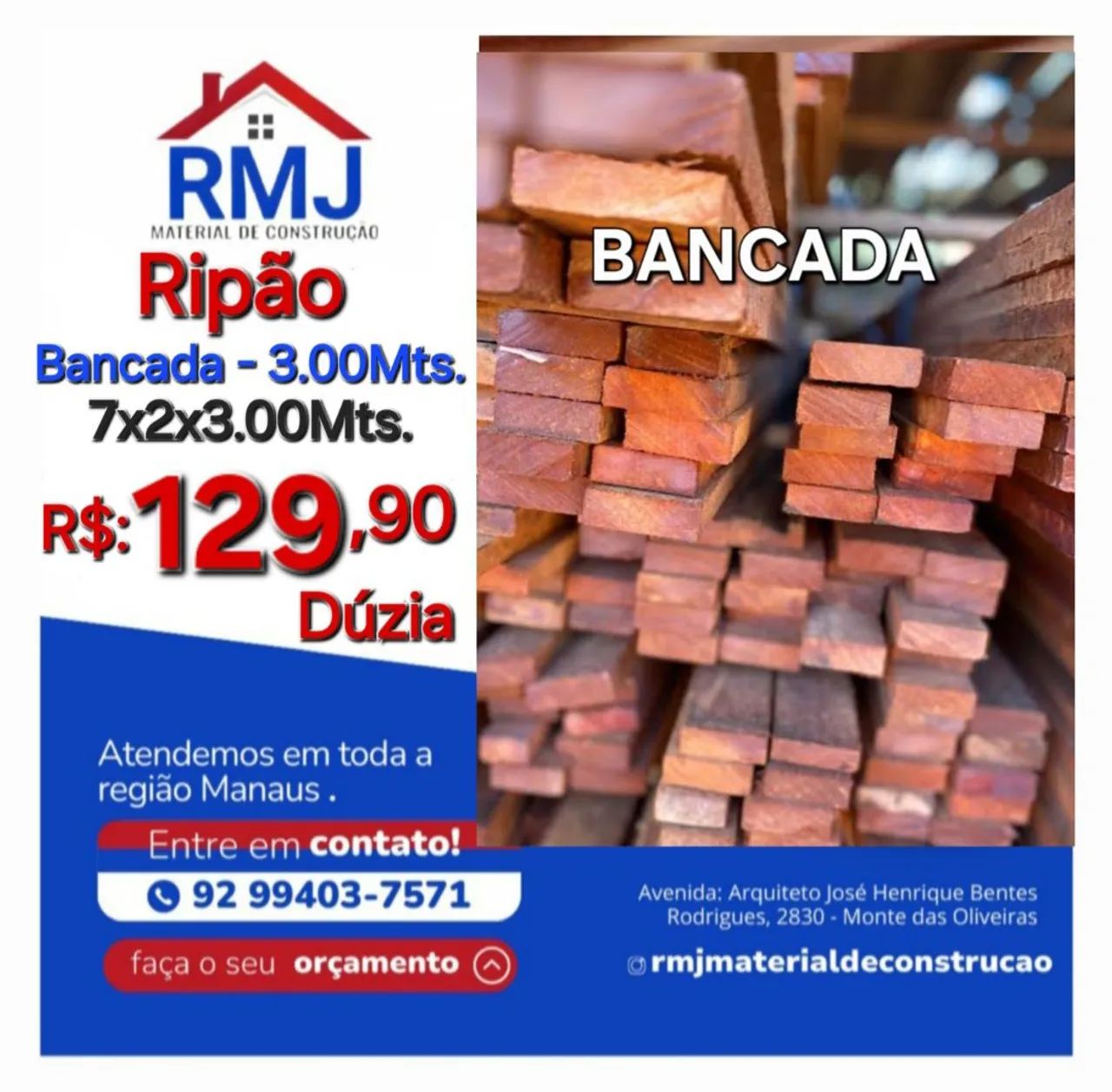 Tábua de Azimbre 3.00Mts. BANCADA ? Ripão ? Caibro ? Pernamanca ? Madeiras de Terra Firme - Foto 2