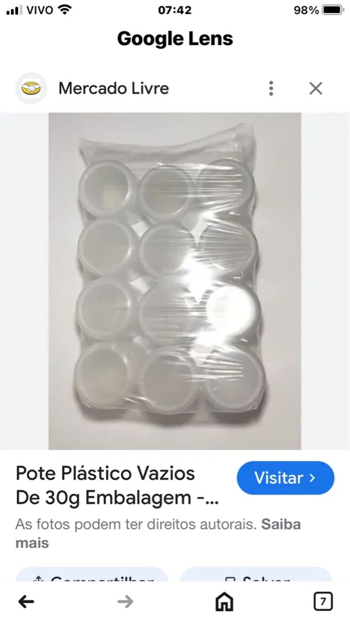 Potes Plásticos Vazios 30g - Kit com 36 Peças - Foto 2