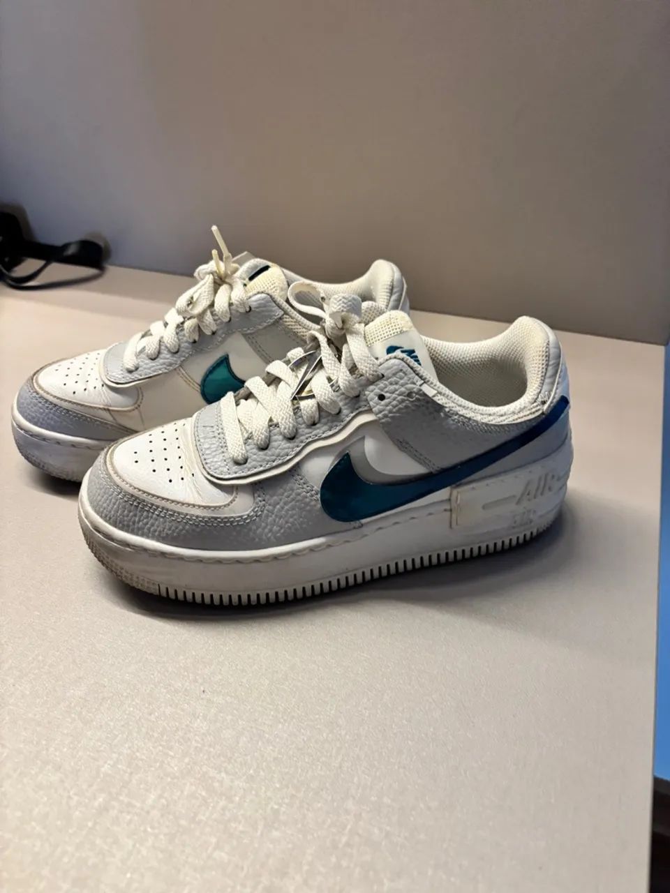 Nike Air Force 1 Shadow - Branco e Azul