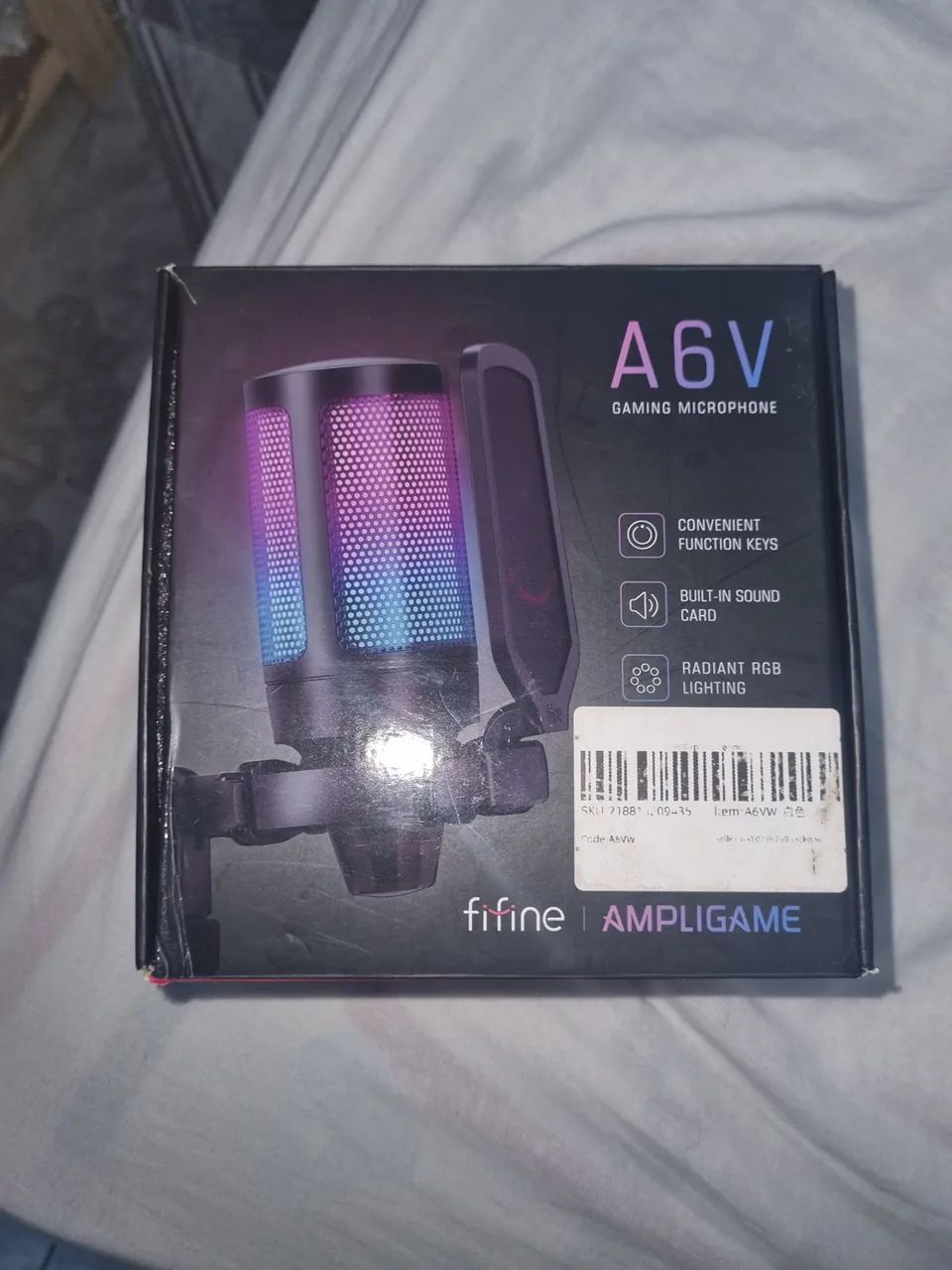 Microfone Gamer fifine A6V RGB com braço articulado  - Foto 2