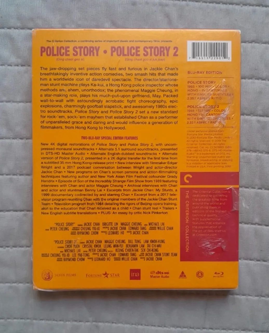 Jackie Chan - Police Story 1 e 2 (bluray duplo criterion collection) novo lacrado - Foto 3