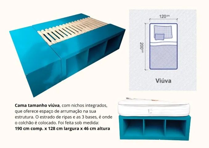 Cama Tamanho Viúva - Foto 2