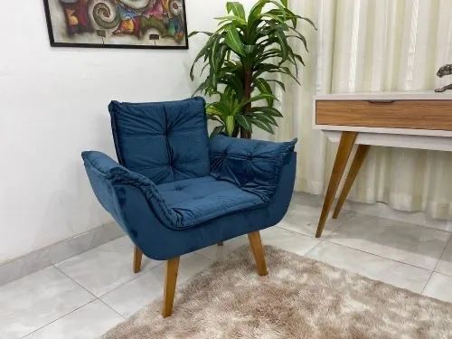 Poltrona Confortável Luna Veludo- Produto Novo Entrega Rápida - Foto 2