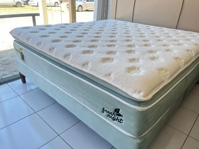 Cama Box King Size Nova Molas Ensacadas D33 Alto Conforto Marca Hellen Pronta Entrega! - Foto 2