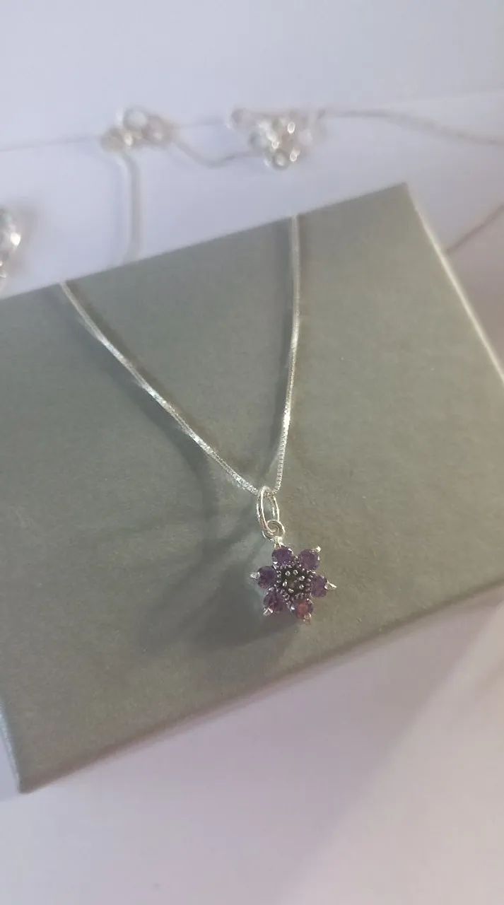 Conjunto novo de prata 925