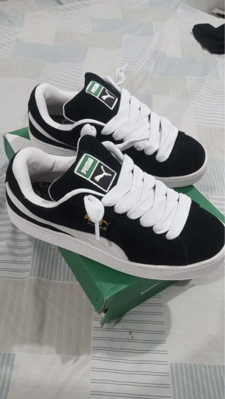 Tênis Puma Suede Preto com Branco