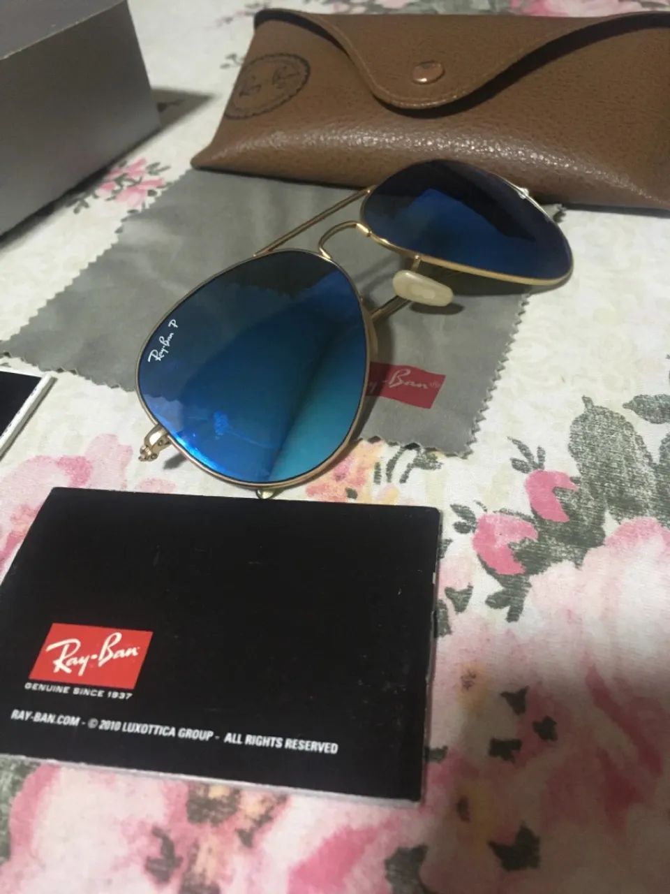 Óculos de Sol Ray-Ban Aviator Azul original  - Foto 3
