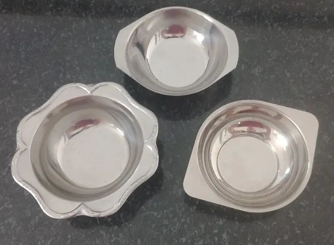 18 unidades de taças para sobremesa de alumínio (3 modelos)