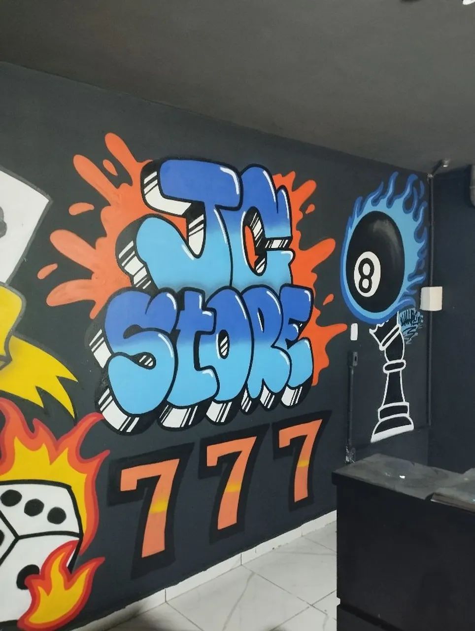 Pintura artística, desenho, decoração graffiti grafite