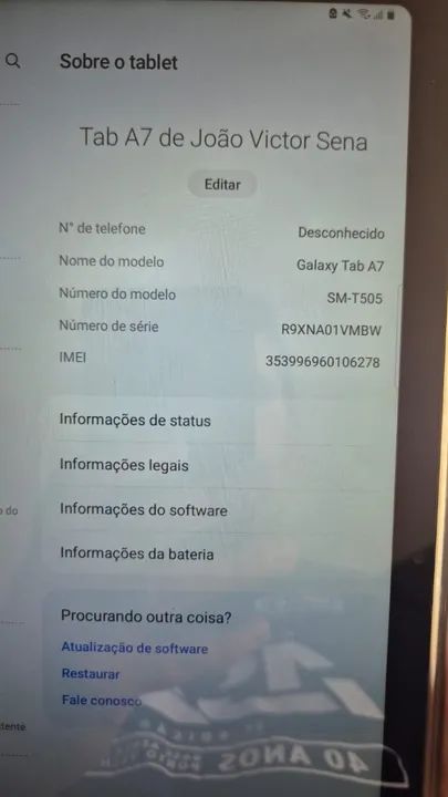 Tablet Samsung Galaxy Tab A7  64gb cinza escuro 3gb - Foto 4